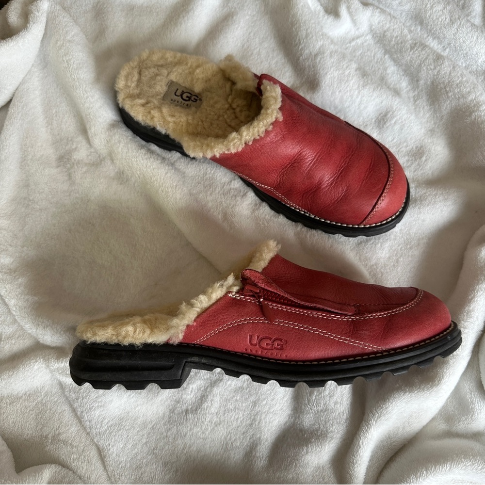 UGG mules with zipper detail